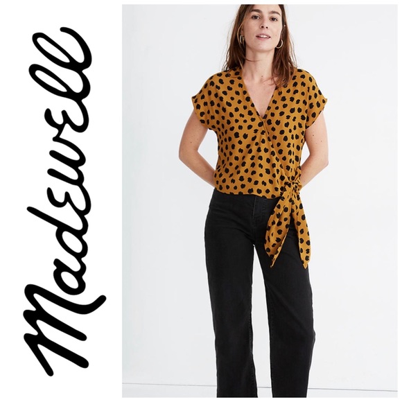 Madewell Kimono Wrap Style Sash Wrap-Tie Top NWT - Picture 1 of 4